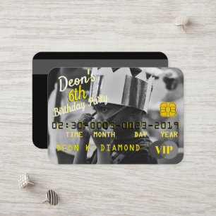 Photo VIP Birthday Credit Card Invitations