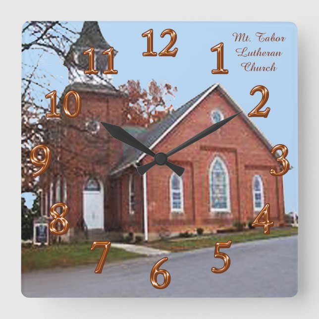 PHOTO Wall Clock with Your Picture and Your Text (Front)