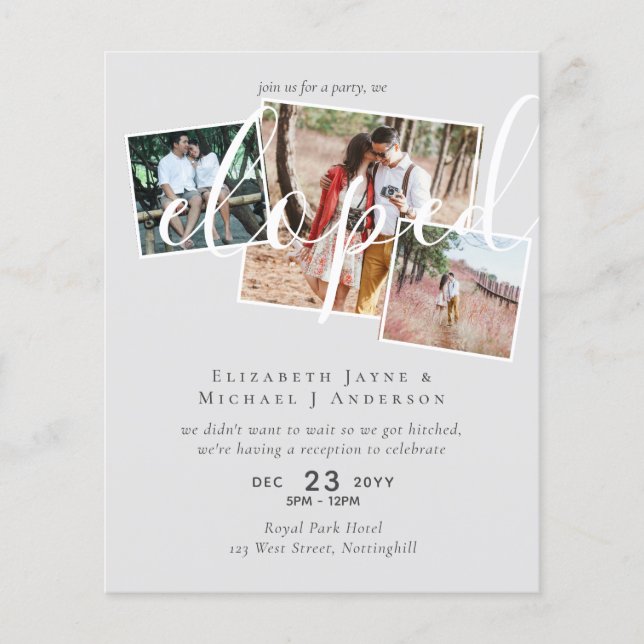 PHOTO We Eloped Announcement Reception Party (Front)