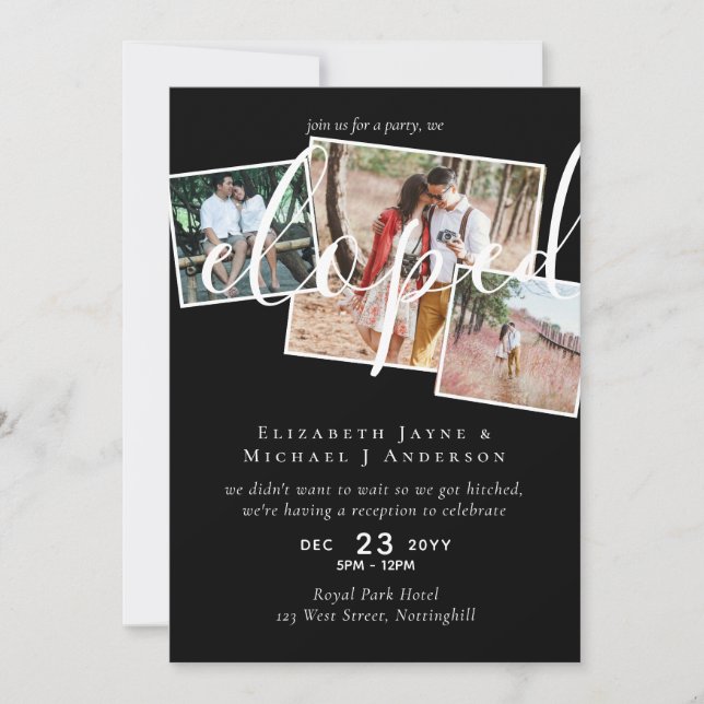 PHOTO We Eloped Announcement Reception Party (Front)