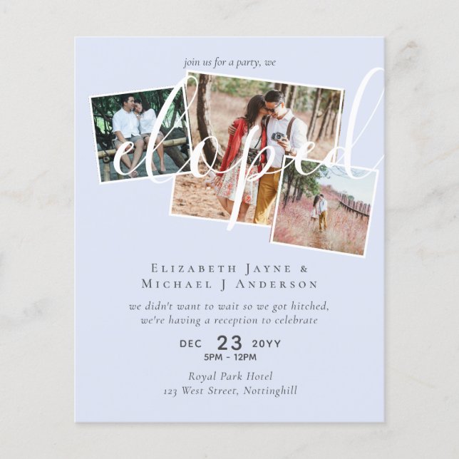 PHOTO We Eloped Announcement Reception Party (Front)