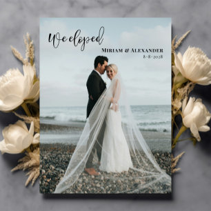 Photo We eloped Wedding announcement Postcard
