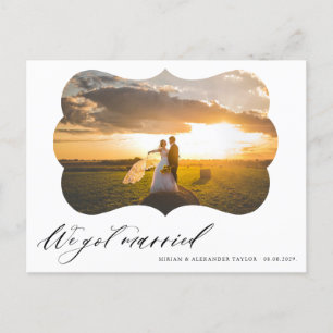 Photo We got married Wedding announcement Postcard