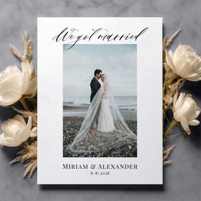 Photo We got married Wedding announcement Postcard (Creator Uploaded)