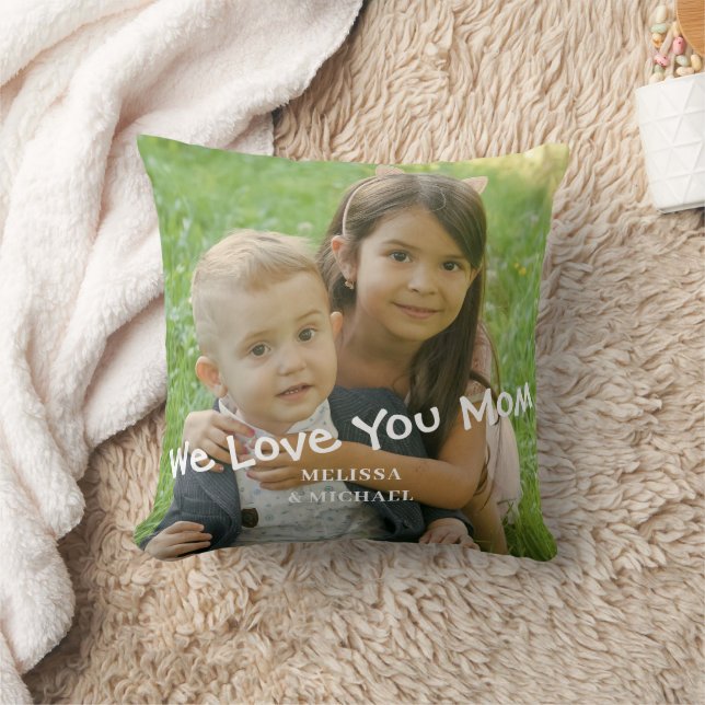 Photo We Love You Mum  Cushion (Blanket)