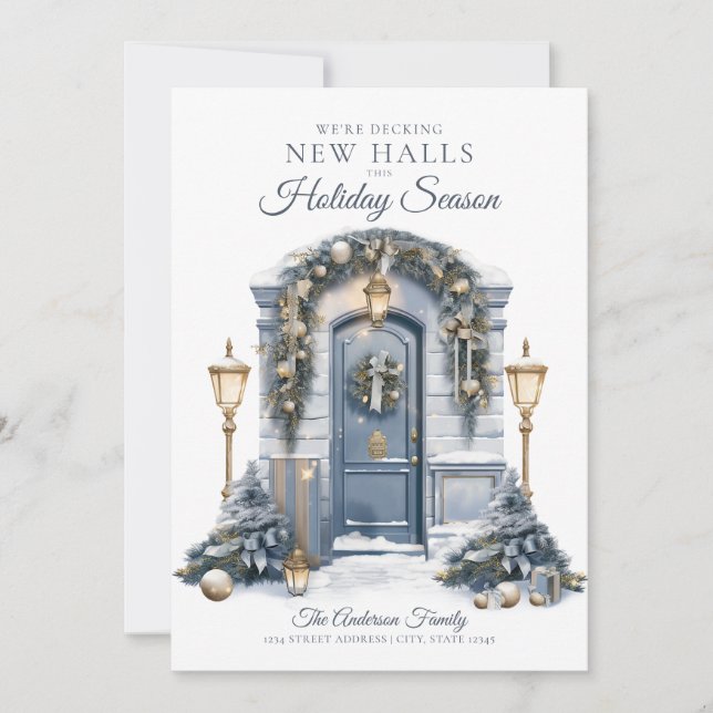 Photo We Moved New Home Christmas Holiday Card (Front)