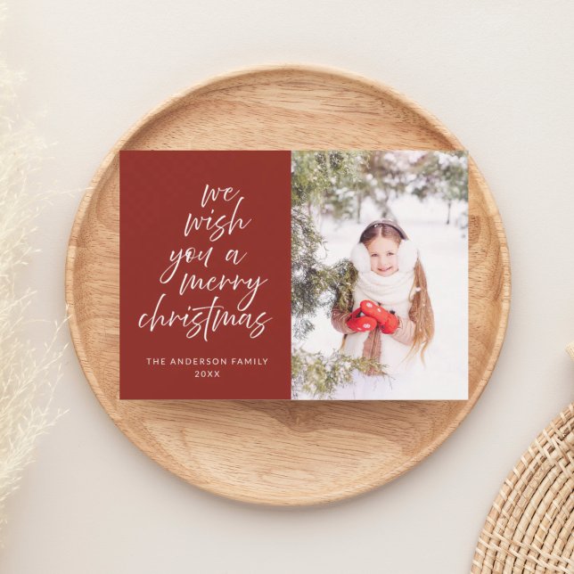 Photo We Wish You a Merry Christmas Holiday Card (Creator Uploaded)