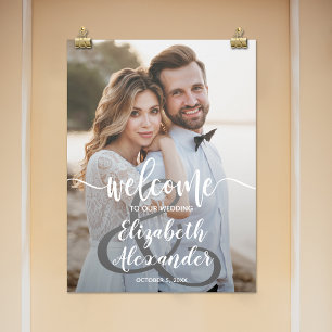 Photo Wedding Ampersand Welcome Poster