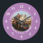 Photo Wedding Anniversary  Gift Wall  Large Clock<br><div class="desc">A Photo Wedding Anniversary Gift Wall Large Clock is a meaningful and elegant way to celebrate lasting love. Personalized with a cherished photo, it transforms a favorite memory into a functional piece of art. The large wall clock design makes a striking statement while keeping the sentiment at the center. Perfect...</div>