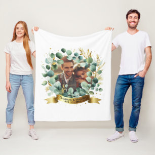 PHOTO Wedding Gift Newlyweds Anniversary Couples Fleece Blanket