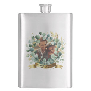 PHOTO Wedding Gift Newlyweds Anniversary Couples Hip Flask
