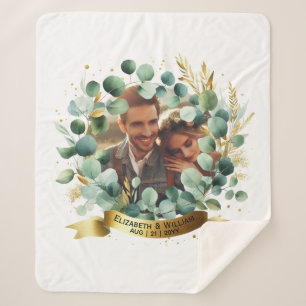 PHOTO Wedding Gift Newlyweds Anniversary Couples  Sherpa Blanket