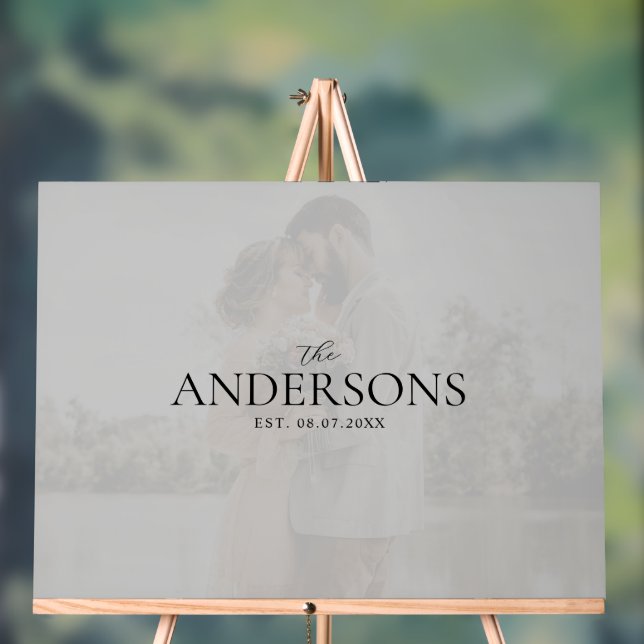 Photo Wedding Guest Signature Acrylic Sign (Neutral)