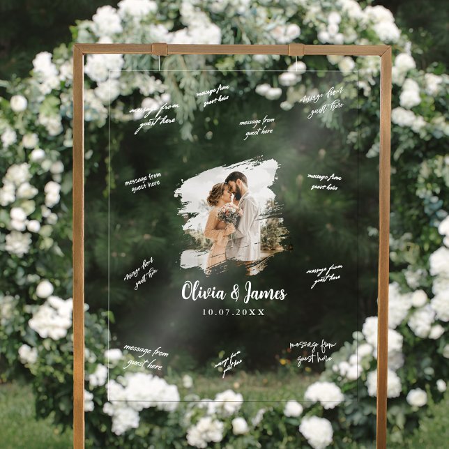 Photo Wedding Guest Signature Acrylic Sign (Creator Uploaded)