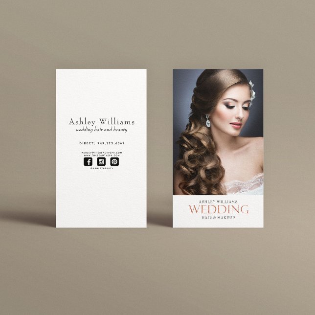 Photo Wedding Hair & Makeup Business Card (Creator Uploaded)