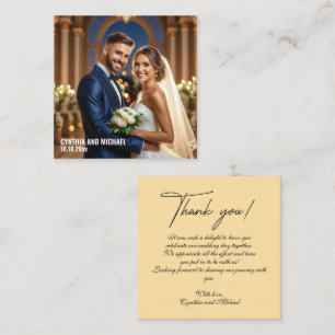 Photo Wedding Handwritten Thank You Card Note