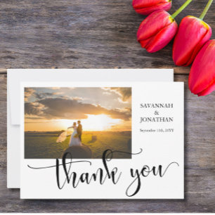 Photo Wedding Horizontal Thank You Cards