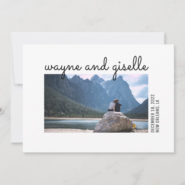 Photo Wedding Invitation (Front)