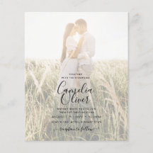 PHOTO WEDDING INVITATION Blush Pink Gold INK LeahG