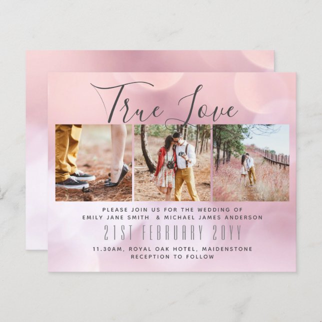 Photo Wedding Invitation Engagement Bridal Shower  (Front/Back)