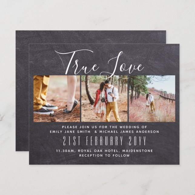 Photo Wedding Invitation Engagement Bridal Shower  (Front/Back)