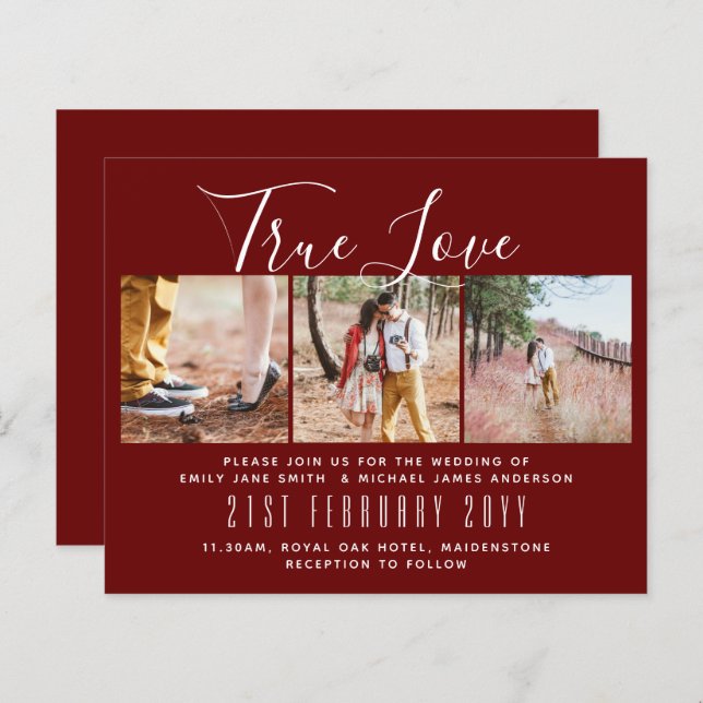 Photo Wedding Invitation Engagement Bridal Shower (Front/Back)
