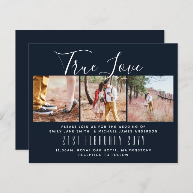 Photo Wedding Invitation Engagement Bridal Shower (Front/Back)