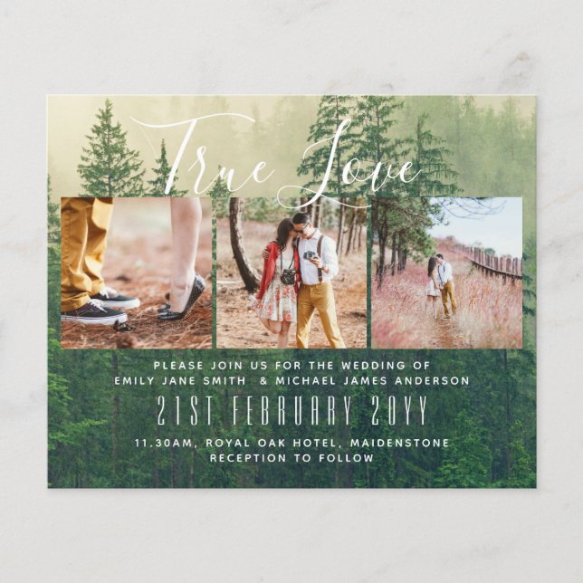 Photo Wedding Invitation Engagement Bridal Shower  Flyer (Front)
