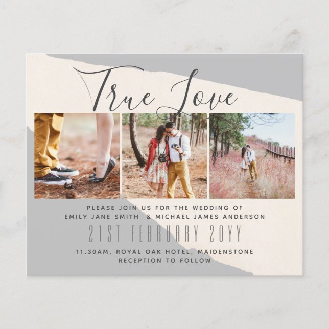 Photo Wedding Invitation Engagement Bridal Shower  Flyer (Front)