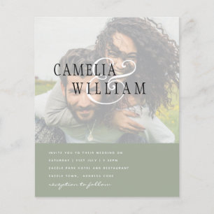 PHOTO Wedding Invitation Engagement Save the Date Flyer