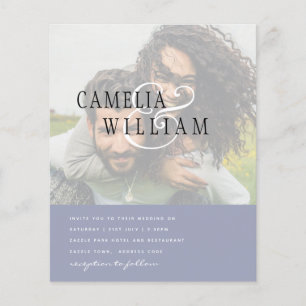 PHOTO Wedding Invitation Engagement Save the Date Flyer