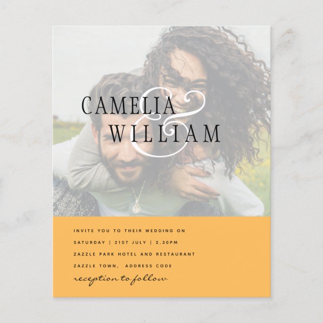 PHOTO Wedding Invitation Engagement Save the Date Flyer (Front)