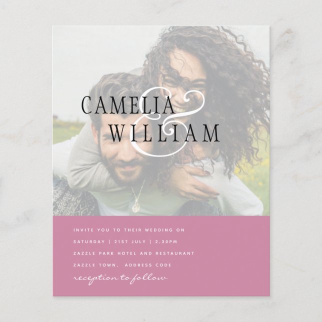 PHOTO Wedding Invitation Engagement Save the Date Flyer (Front)