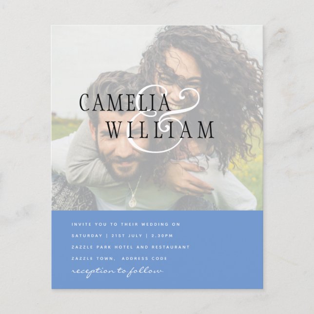 PHOTO Wedding Invitation Engagement Save the Date Flyer (Front)