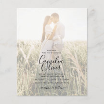 PHOTO WEDDING INVITATION Purple Lavender Gold INK