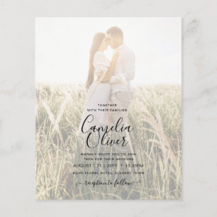 PHOTO WEDDING INVITATION Teal Gold INK LeahG Flyer
