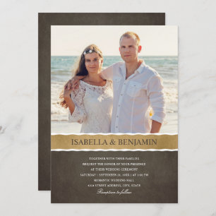 Photo wedding invitations   Modern Elegant Picture