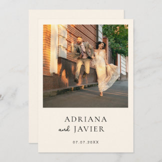 Photo Wedding Invite Modern Minimalist