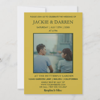 Photo Wedding Invite Simple Elegant