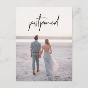 Photo Wedding Postponement Change of Date Postcard