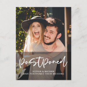 Photo Wedding Postponement Change of Date Postcard