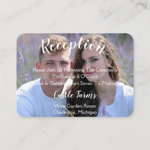 Photo Wedding Reception Enclosure Card