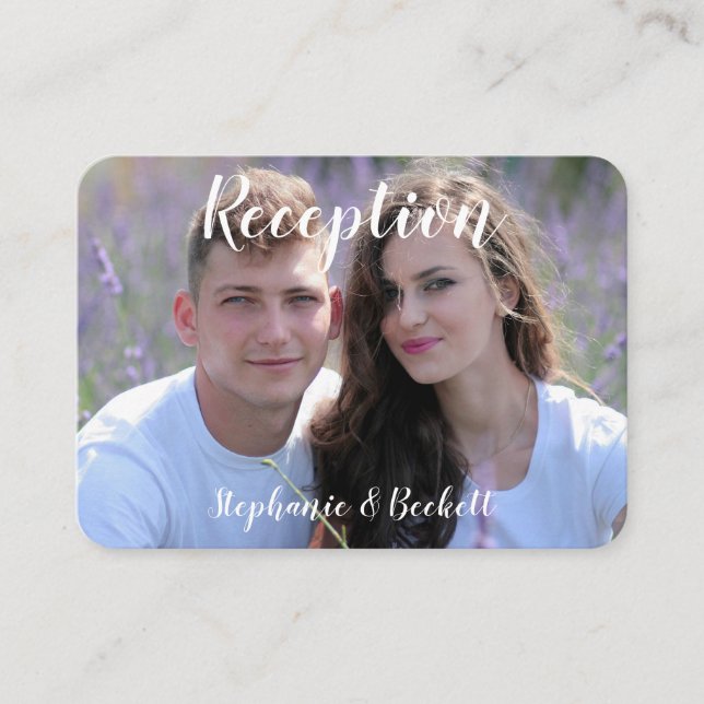 Photo Wedding Reception Enclosure Card (Front)