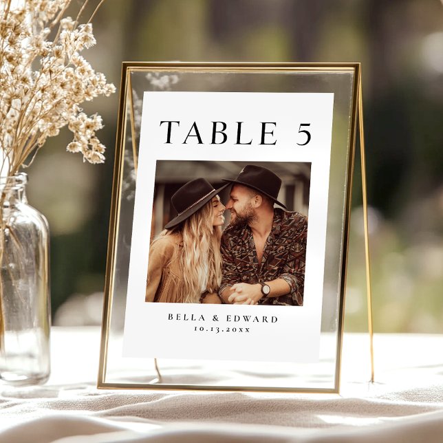 Photo Wedding Reception Table Number (Creator Uploaded)