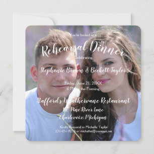 Photo Wedding Rehearsal Dinner Invitation