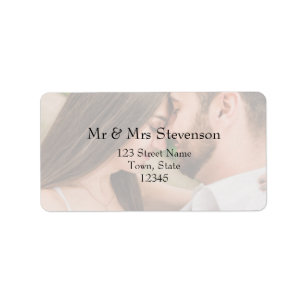 Photo Wedding Return Address Label