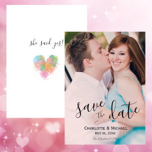 Photo Wedding Save The Date - Bride and Groom Invitation