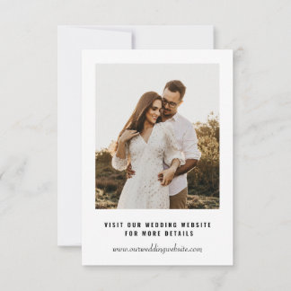 Photo Wedding Save the Date | Faux Vellum Overlay Invitation