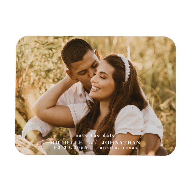  Photo Wedding Save the Date  Magnet (Horizontal)