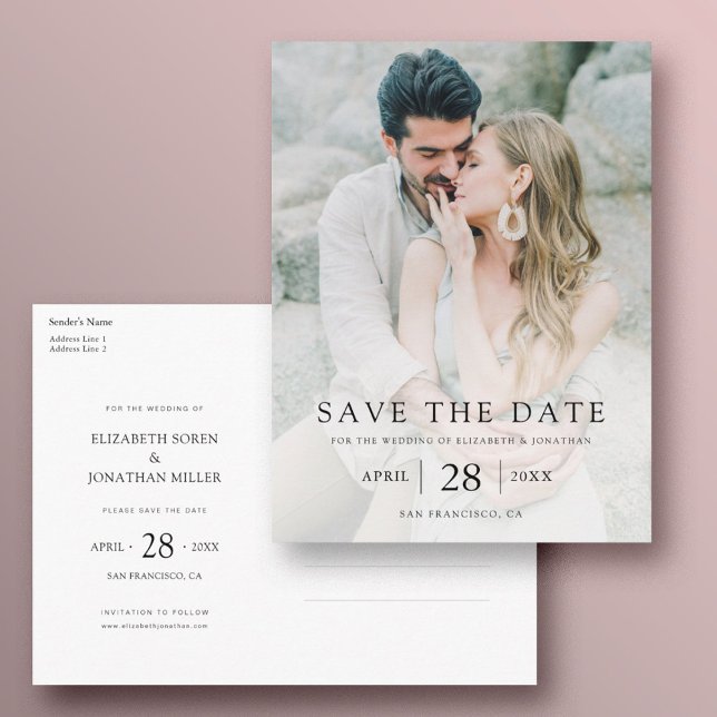 Photo Wedding Save the Date Postcard (Creator Uploaded)